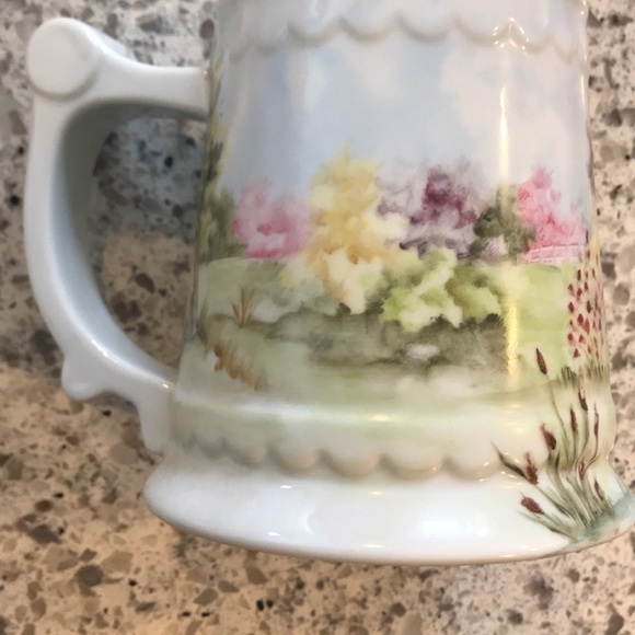 2 Hand painted pitcher beer stein Signed Swanson - Picture 4 of 7